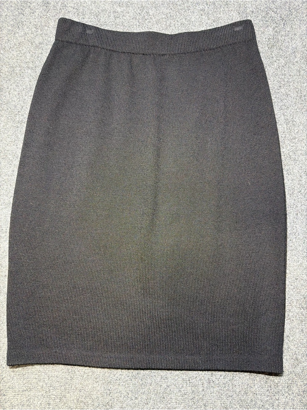St. John Basics Womens Wool Blend Santana Knit Pencil Skirt Black Size 12